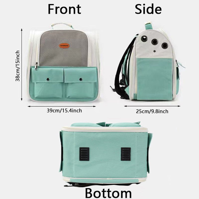 Premium Ventilated Pet Backpack for Easy Travel with Your Beloved Cat or Small Dog