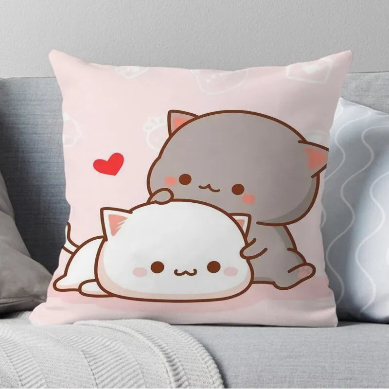Adorable Peach Cat Pillowcases: Perfect for Adding a Touch of Cuteness to Your Home Decor - Nekoby Adorable Peach Cat Pillowcases: Perfect for Adding a Touch of Cuteness to Your Home Decor 15593||14 / 50x50cm||183