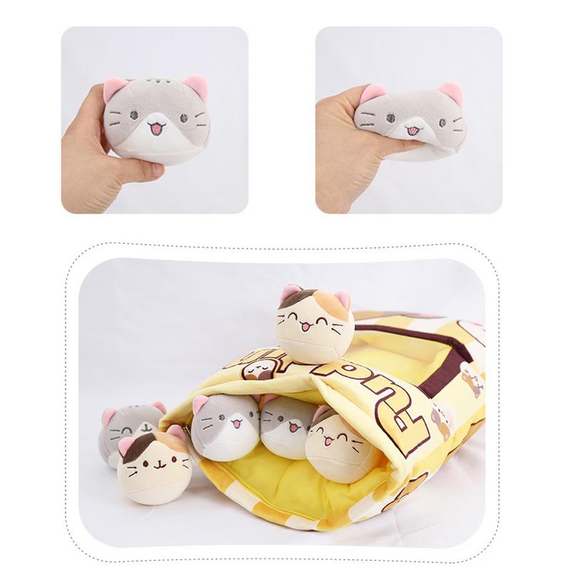 Cute Puddings Snack Pillow Plush Toy Decorative Removable Kitty Cat Dolls Creative Toy Gifts For Boys Girls Kids Birthday Gifts - Nekoby Cute Puddings Snack Pillow Plush Toy Decorative Removable Kitty Cat Dolls Creative Toy Gifts For Boys Girls Kids Birthday Gifts