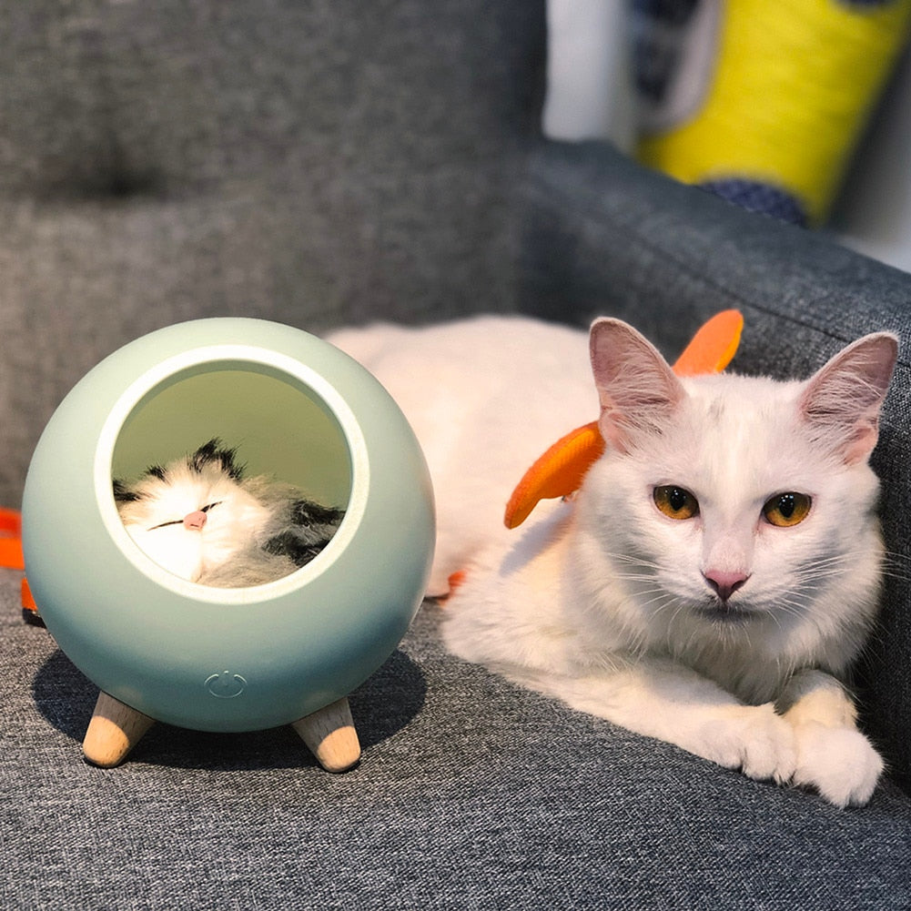 Cute Cat House Bluetooth Speaker And Night Light - Nekoby Cute Cat House Bluetooth Speaker And Night Light