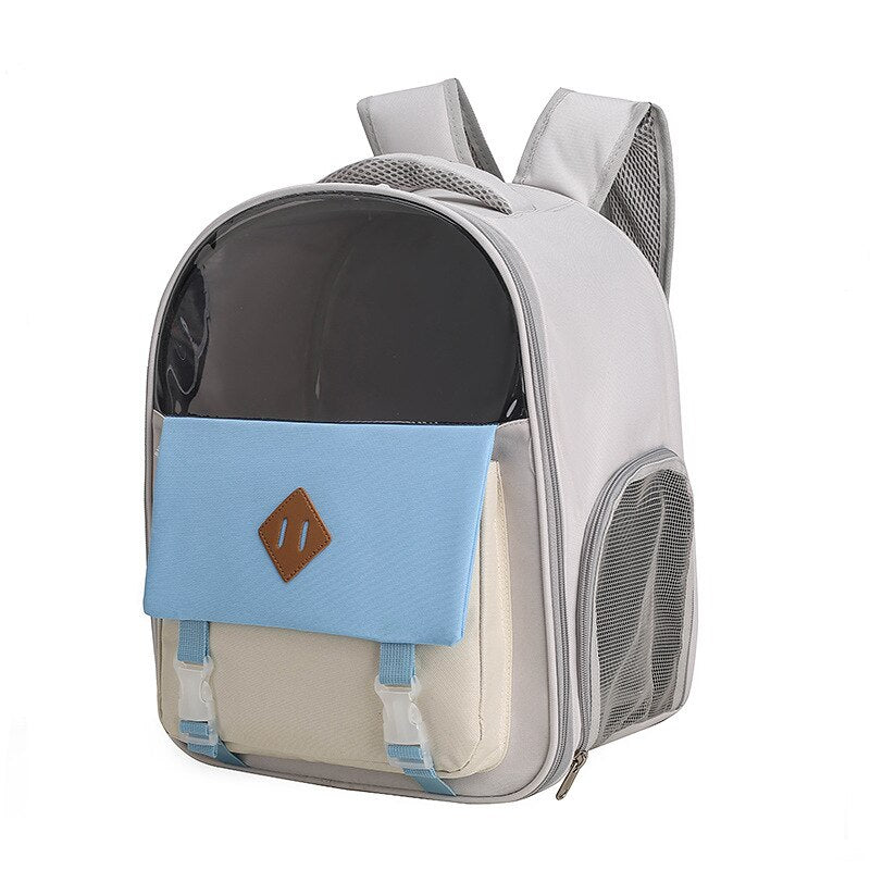Cat and Puppy Carrier: Experience Easy and Comfortable Trips with our Stylish and Functional Pet Backpack - Nekoby Cat and Puppy Carrier: Experience Easy and Comfortable Trips with our Stylish and Functional Pet Backpack gray blue||14