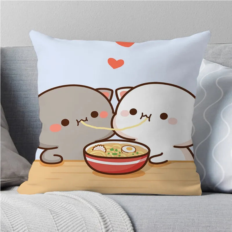 Adorable Peach Cat Pillowcases: Perfect for Adding a Touch of Cuteness to Your Home Decor - Nekoby Adorable Peach Cat Pillowcases: Perfect for Adding a Touch of Cuteness to Your Home Decor