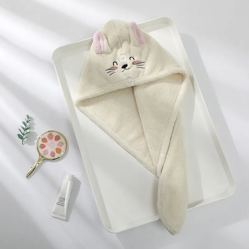Efficient and Adorable Cat Hair Towel: The Quickest Way to Dry Your Long Hair with a Humorous Twist! - Nekoby Efficient and Adorable Cat Hair Towel: The Quickest Way to Dry Your Long Hair with a Humorous Twist! white||14 / 65X25cm||5