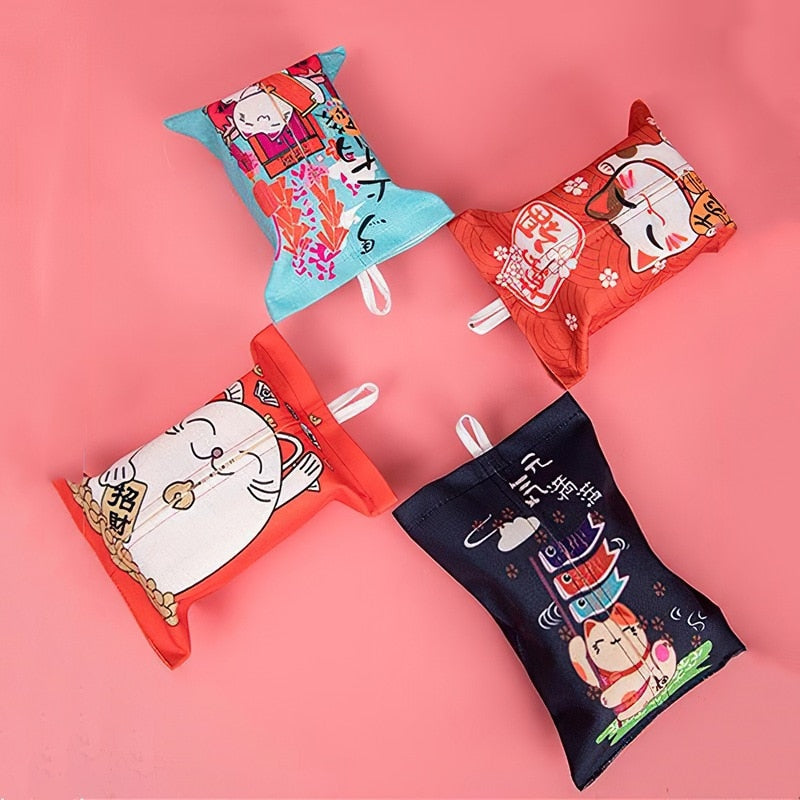 Lucky Cat Japanese style Tissue Bag Box - Nekoby Lucky Cat Japanese style Tissue Bag Box