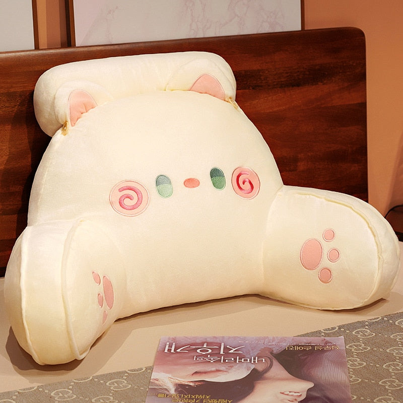 Adorable Soft Cats Pillow - Delightful Lumbar Support for Your Chair or Sofa with a Touch of Playful Charm - Nekoby Adorable Soft Cats Pillow - Delightful Lumbar Support for Your Chair or Sofa with a Touch of Playful Charm White||14 / 75X50cm||152