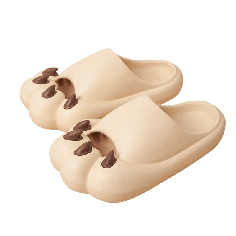 Comfortable and Stylish Cute Cat Paw Slippers: Perfect for Lounging at Home or Relaxing at the Beach