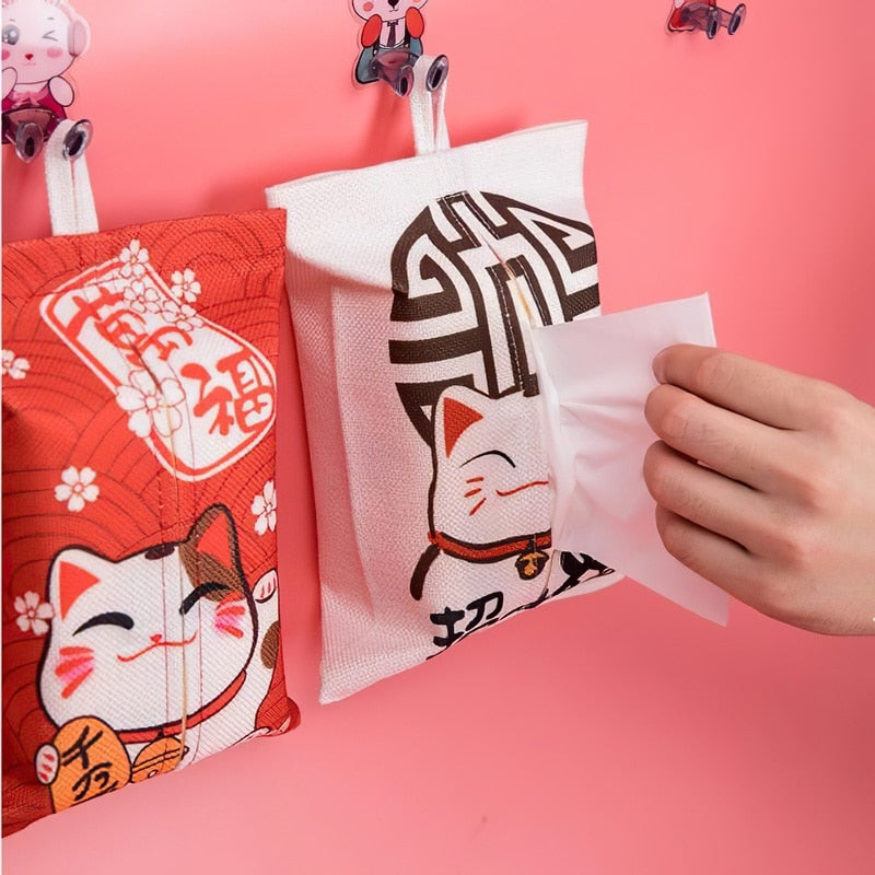 Lucky Cat Japanese style Tissue Bag Box - Nekoby Lucky Cat Japanese style Tissue Bag Box