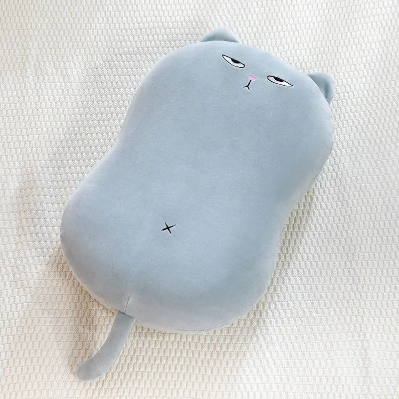 Soft Cat Plush Pillow - Nekoby Soft Cat Plush Pillow Blue / 55X35 CM 1PC