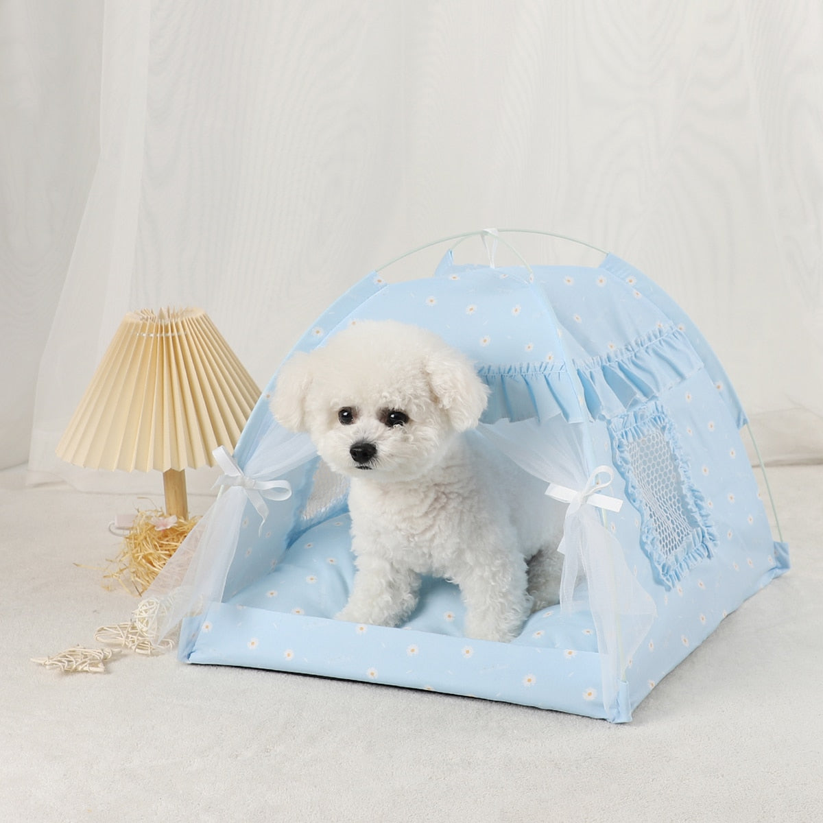 Pet Teepee Tent Bed Cats House - Nekoby Pet Teepee Tent Bed Cats House Blue / L 50x50cm