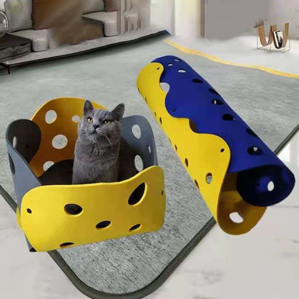 Cat Tunnels for Indoor Cats,Cat Tunnel Mat DIY Cat Play mat for Kittens Felt Cloth Random Combinations and Infinite Extension,Foldable,for Cats Dogs and Rabbits - Nekoby Cat Tunnels for Indoor Cats,Cat Tunnel Mat DIY Cat Play mat for Kittens Felt Cloth Random Combinations and Infinite Extension,Foldable,for Cats Dogs and Rabbits