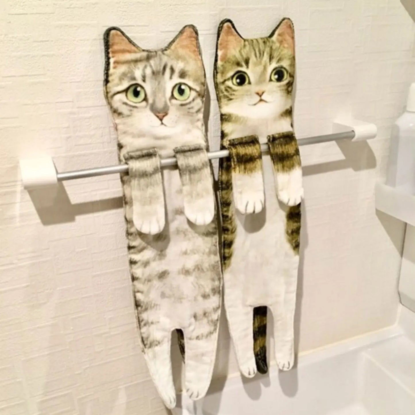 Creative and Humorous Cat-Themed Hand Towels: Soft, Absorbent, and Perfect for Your Kitchen or Bathroom - Nekoby Creative and Humorous Cat-Themed Hand Towels: Soft, Absorbent, and Perfect for Your Kitchen or Bathroom