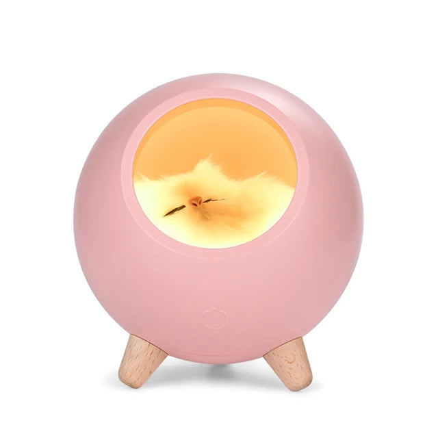 Creative LED Night Light Cute Cat Bluetooth Speaker Rechargeable Touch Sensing Bedside Light for Room Feeding with Music Playback - Nekoby Creative LED Night Light Cute Cat Bluetooth Speaker Rechargeable Touch Sensing Bedside Light for Room Feeding with Music Playback Without BT Speakers