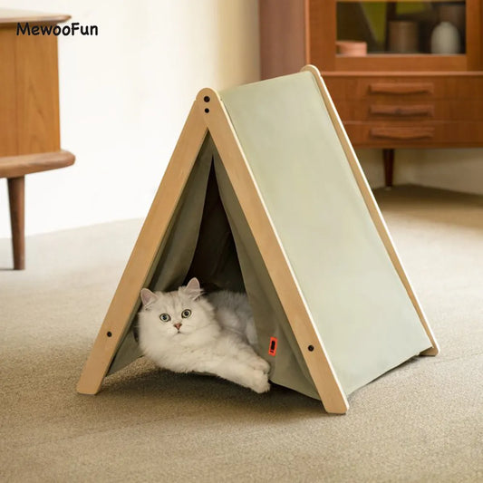 Pet Teepee Cat Sturdy Hammock Bed House Portable Folding Tent Easy Assemble Fit for Dog Puppy Cat Indoor Outdoor - Nekoby Pet Teepee Cat Sturdy Hammock Bed House Portable Folding Tent Easy Assemble Fit for Dog Puppy Cat Indoor Outdoor