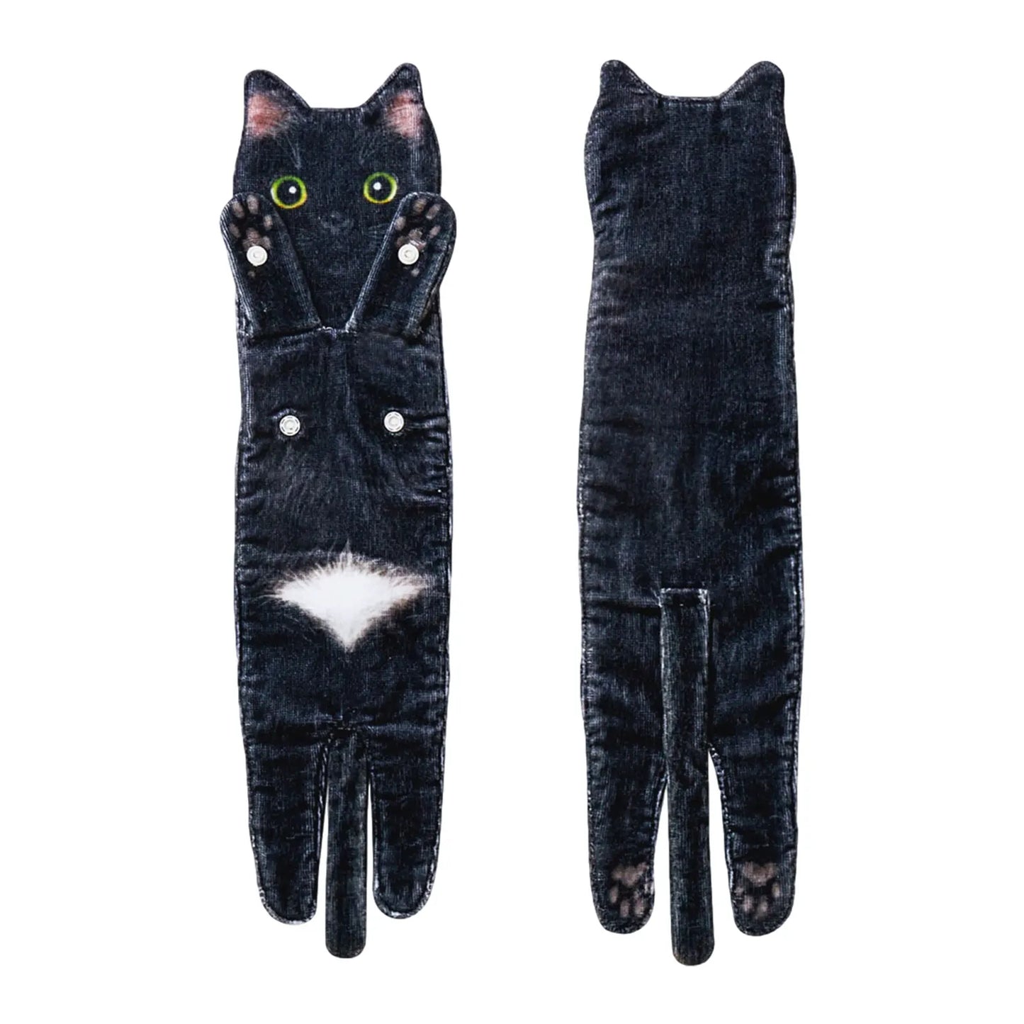Creative and Humorous Cat-Themed Hand Towels: Soft, Absorbent, and Perfect for Your Kitchen or Bathroom - Nekoby Creative and Humorous Cat-Themed Hand Towels: Soft, Absorbent, and Perfect for Your Kitchen or Bathroom black cat||14 / CHINA||200007763