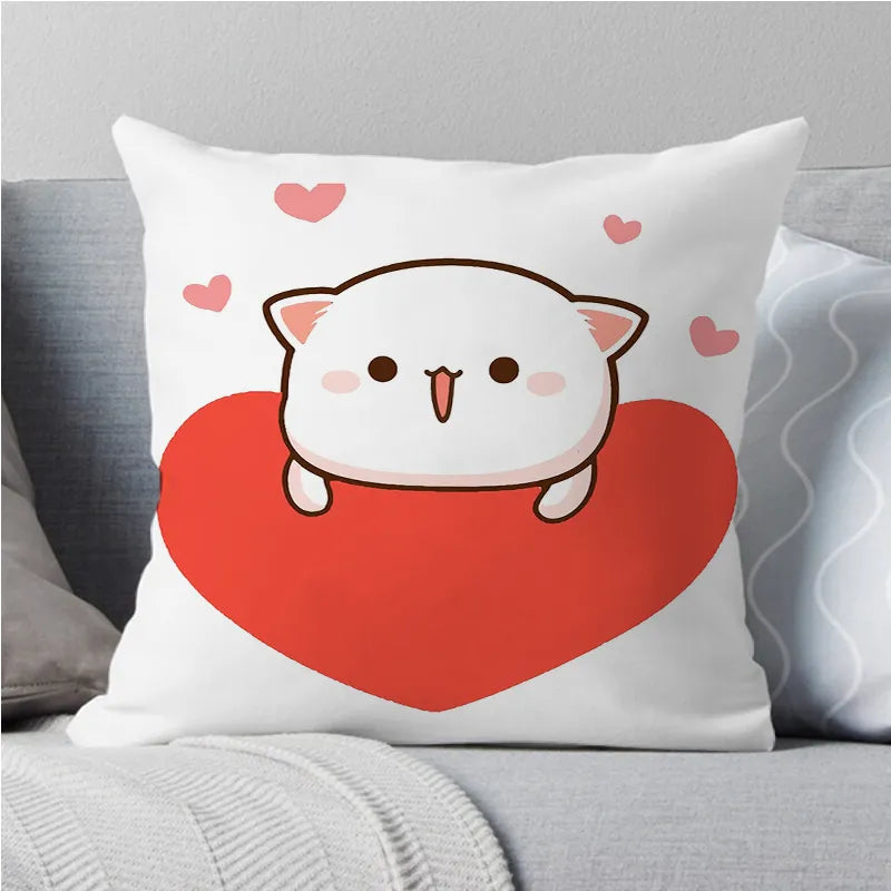 Adorable Peach Cat Pillowcases: Perfect for Adding a Touch of Cuteness to Your Home Decor - Nekoby Adorable Peach Cat Pillowcases: Perfect for Adding a Touch of Cuteness to Your Home Decor 15597||14 / 50x50cm||183