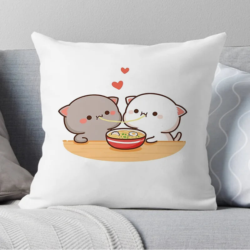 Adorable Peach Cat Pillowcases: Perfect for Adding a Touch of Cuteness to Your Home Decor - Nekoby Adorable Peach Cat Pillowcases: Perfect for Adding a Touch of Cuteness to Your Home Decor 15590||14 / 50x50cm||183