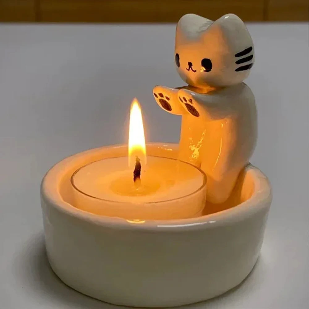 Kitten Candle Holder,Cute Grilled Cat Aromatherapy Candle Holder - Nekoby Kitten Candle Holder,Cute Grilled Cat Aromatherapy Candle Holder