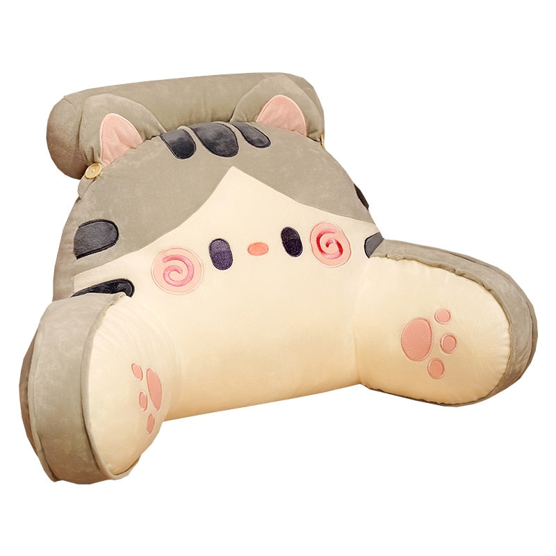 Adorable Soft Cats Pillow - Delightful Lumbar Support for Your Chair or Sofa with a Touch of Playful Charm