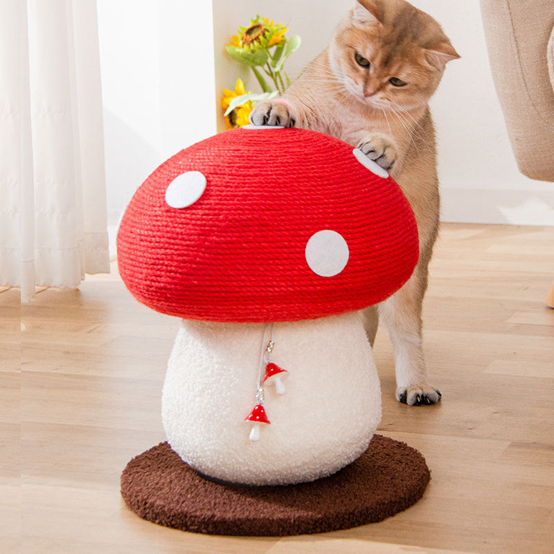 Cat Toy Mushroom Shape Sisal Scratcher Cat Scratch Board - Nekoby Cat Toy Mushroom Shape Sisal Scratcher Cat Scratch Board