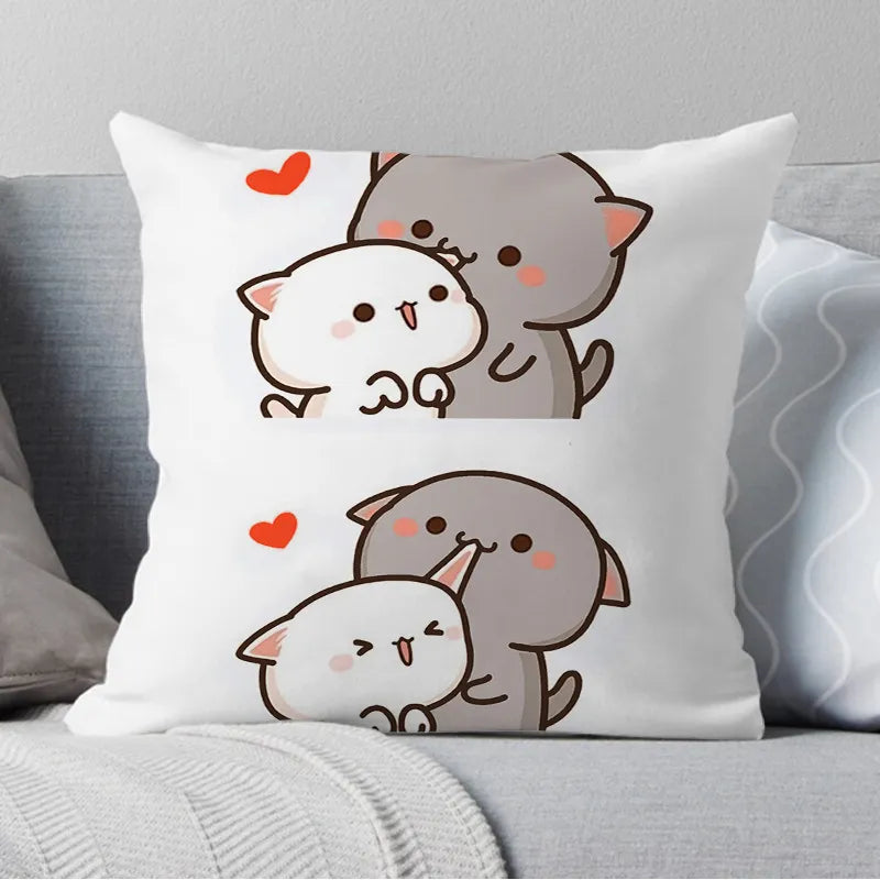 Adorable Peach Cat Pillowcases: Perfect for Adding a Touch of Cuteness to Your Home Decor - Nekoby Adorable Peach Cat Pillowcases: Perfect for Adding a Touch of Cuteness to Your Home Decor 15583||14 / 50x50cm||183