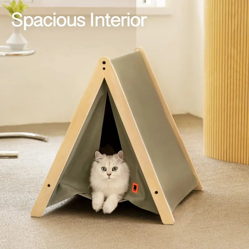 Pet Teepee Cat Sturdy Hammock Bed House Portable Folding Tent Easy Assemble Fit for Dog Puppy Cat Indoor Outdoor - Nekoby Pet Teepee Cat Sturdy Hammock Bed House Portable Folding Tent Easy Assemble Fit for Dog Puppy Cat Indoor Outdoor