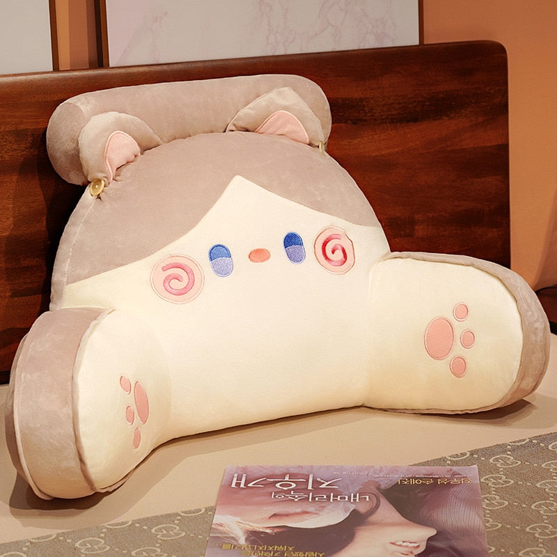 Adorable Soft Cats Pillow - Delightful Lumbar Support for Your Chair or Sofa with a Touch of Playful Charm - Nekoby Adorable Soft Cats Pillow - Delightful Lumbar Support for Your Chair or Sofa with a Touch of Playful Charm brown||14 / 75X50cm||152
