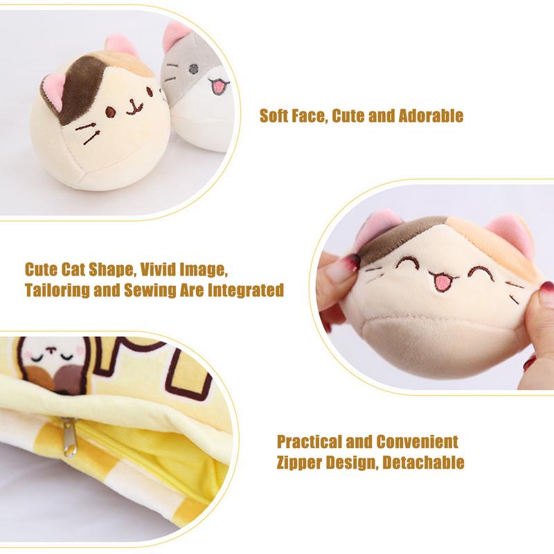 Cute Puddings Snack Pillow Plush Toy Decorative Removable Kitty Cat Dolls Creative Toy Gifts For Boys Girls Kids Birthday Gifts - Nekoby Cute Puddings Snack Pillow Plush Toy Decorative Removable Kitty Cat Dolls Creative Toy Gifts For Boys Girls Kids Birthday Gifts