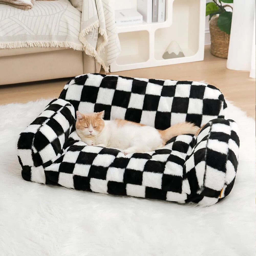 Modern and Trendy Cat Bed Couch for Small Animals - the Perfect Addition to Your Home Decor - Nekoby Modern and Trendy Cat Bed Couch for Small Animals - the Perfect Addition to Your Home Decor Black and White||14 / 66 x 37 x 33cm||5