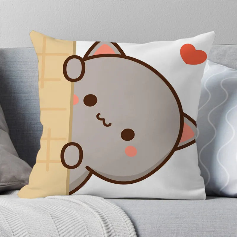 Adorable Peach Cat Pillowcases: Perfect for Adding a Touch of Cuteness to Your Home Decor - Nekoby Adorable Peach Cat Pillowcases: Perfect for Adding a Touch of Cuteness to Your Home Decor 15599||14 / 50x50cm||183