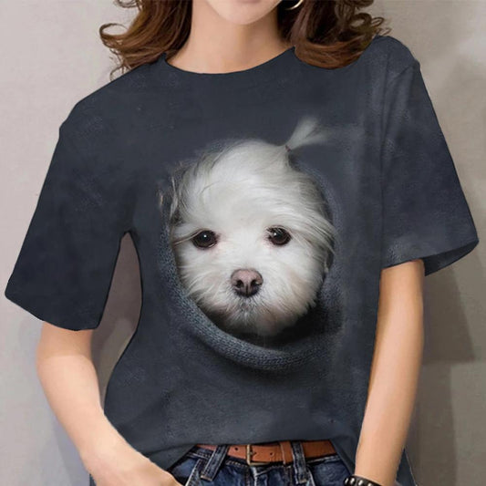 3D Cats Women T Shirt - Doggie