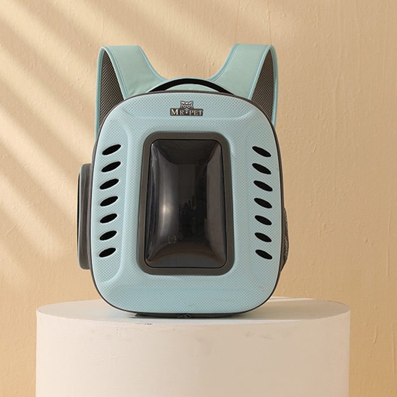 Mr Pet Cat Carrier Backpack - Nekoby Mr Pet Cat Carrier Backpack Blue and Green