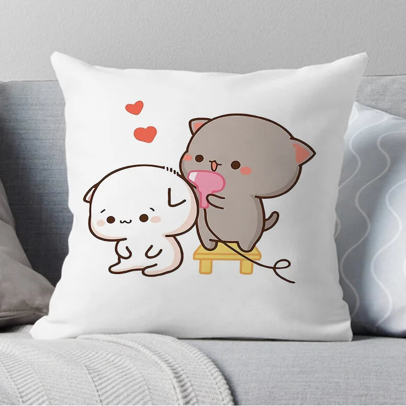 Adorable Peach Cat Pillowcases: Perfect for Adding a Touch of Cuteness to Your Home Decor - Nekoby Adorable Peach Cat Pillowcases: Perfect for Adding a Touch of Cuteness to Your Home Decor 15588||14 / 45x45cm||183