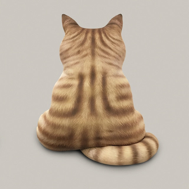 Catitude Cushion (only back, no front) - Nekoby Catitude Cushion (only back, no front) Orange Cat / 43cm