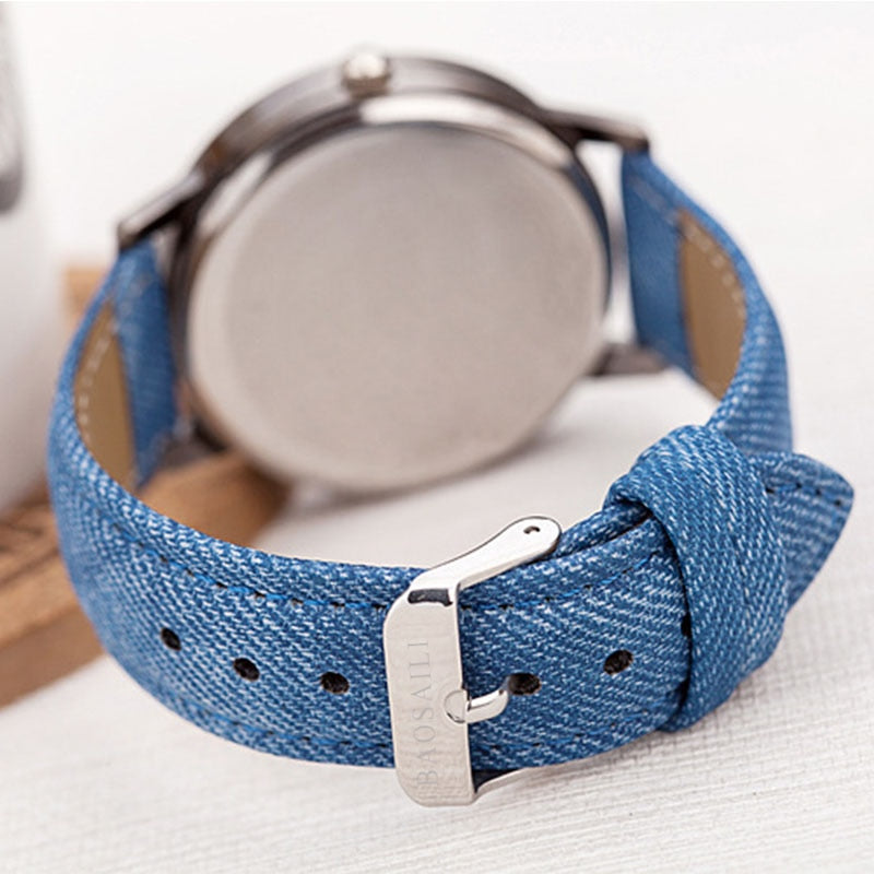 Blue cat Leather band Wristwatches - Women - Nekoby Blue cat Leather band Wristwatches - Women