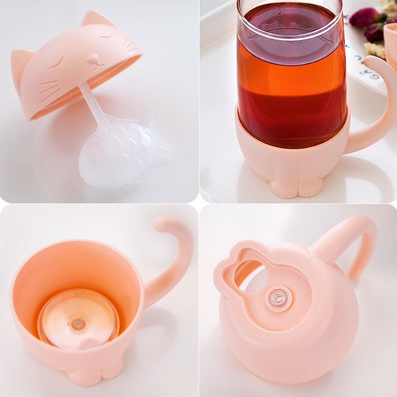 Cute Cat Glass Cup Tea Mug - Nekoby Cute Cat Glass Cup Tea Mug