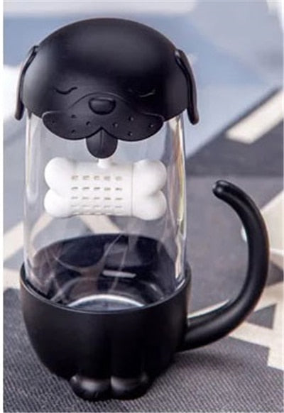 Cute Cat Glass Cup Tea Mug - Nekoby Cute Cat Glass Cup Tea Mug black dog / 201-300ml