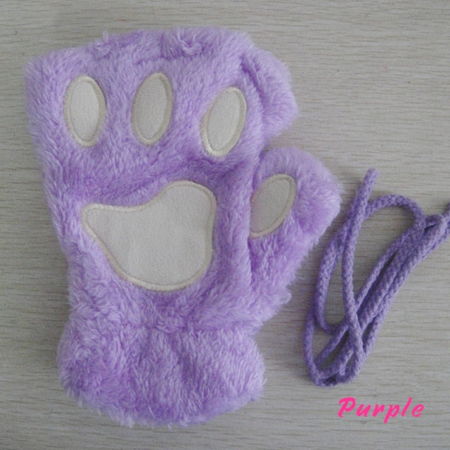 Cartoon Cat Claw Paw Gloves Lovely - Nekoby Cartoon Cat Claw Paw Gloves Lovely Purple