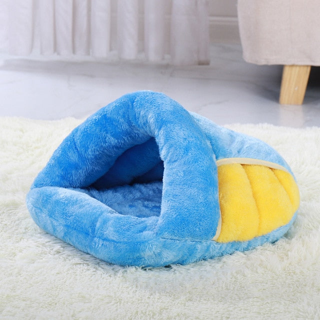 Comfy Slipper Warm Cat Bed - Nekoby Comfy Slipper Warm Cat Bed Blue / L