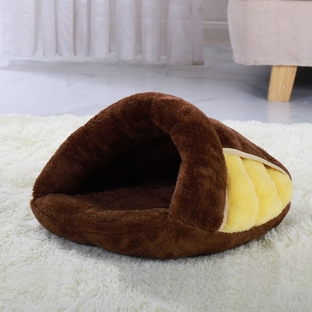Comfy Slipper Warm Cat Bed - Nekoby Comfy Slipper Warm Cat Bed Brown / L