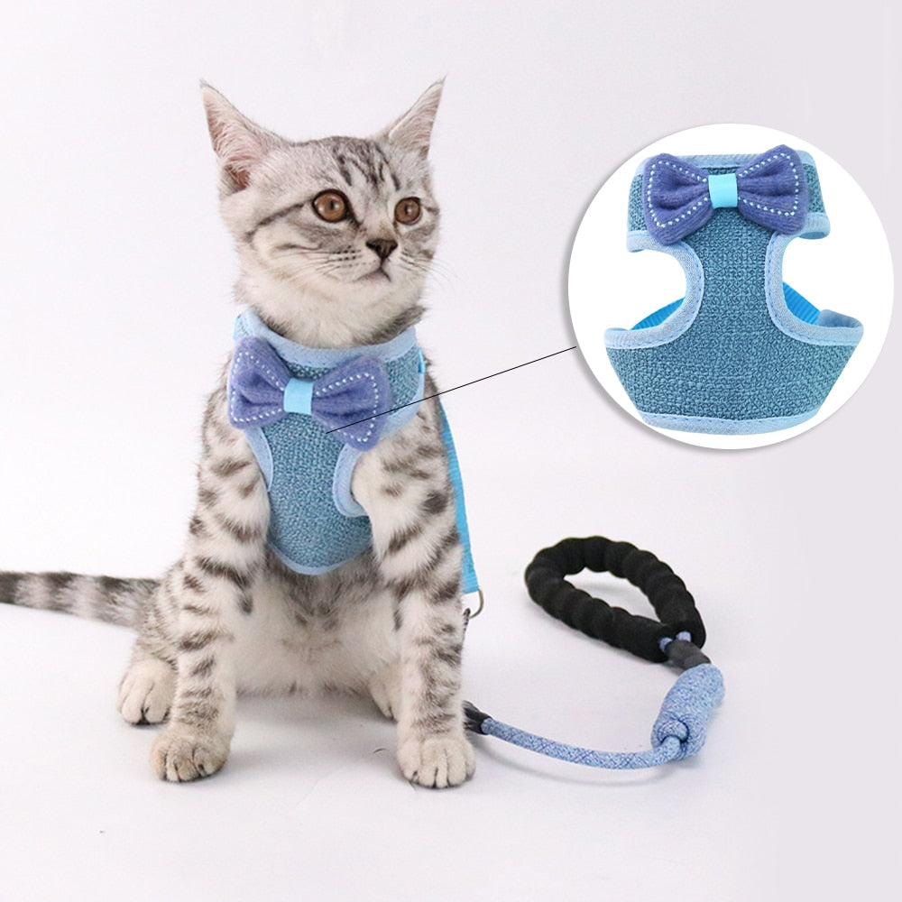 Cat leash bowtie - Nekoby Cat leash bowtie