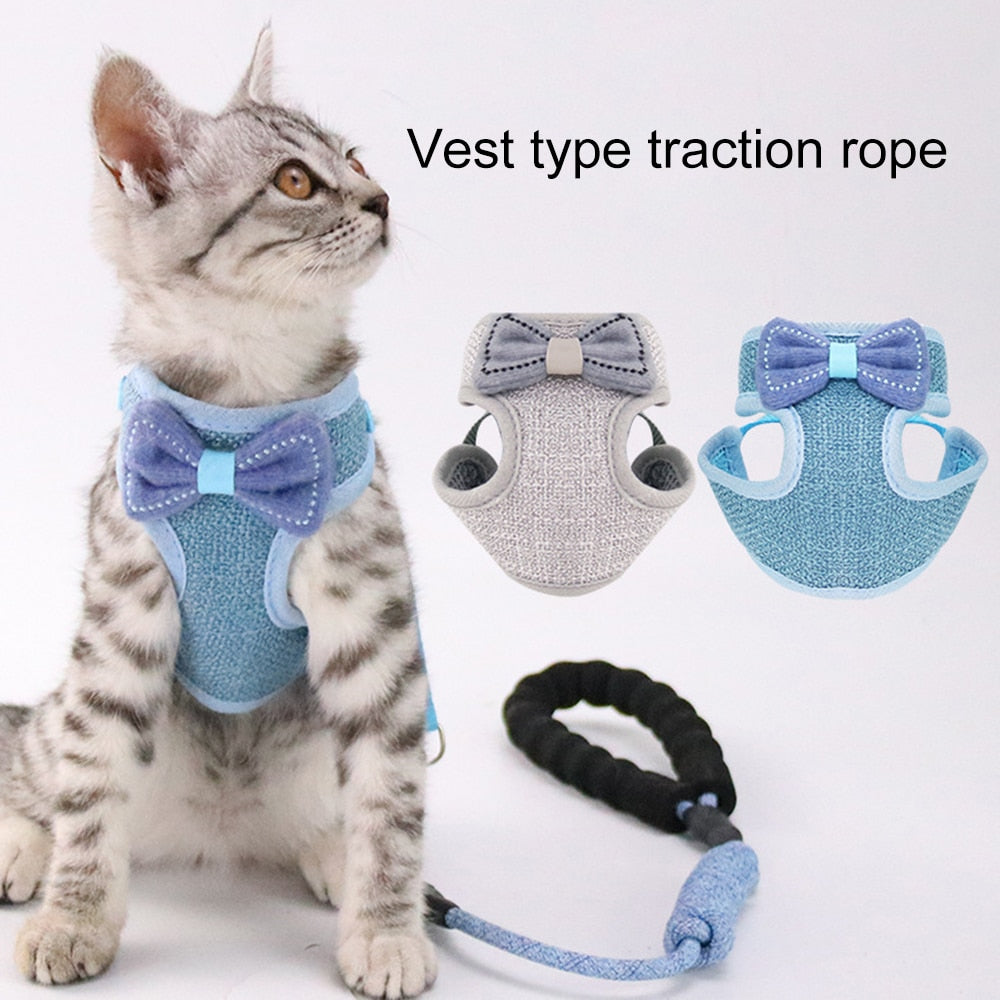 Cat leash bowtie - Nekoby Cat leash bowtie