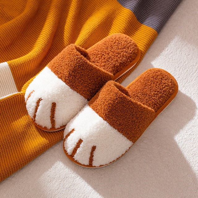 Cat Paw Flurry Soft Slippers - Nekoby Cat Paw Flurry Soft Slippers Caramel / 38-39