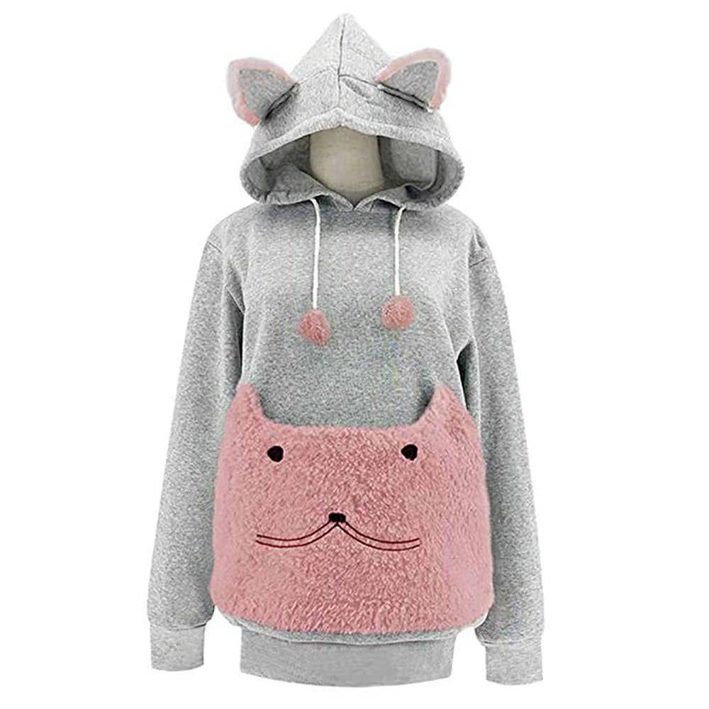 Big Pocket Cat Holder Hoodies - Nekoby Big Pocket Cat Holder Hoodies