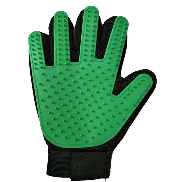 2-in-1 pet Grooming and Deshedding Gloves - Nekoby 2-in-1 pet Grooming and Deshedding Gloves Green Right Glove
