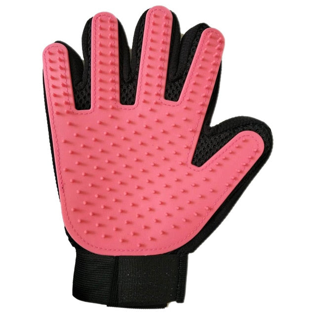 2-in-1 pet Grooming and Deshedding Gloves - Nekoby 2-in-1 pet Grooming and Deshedding Gloves Pink Right Glove