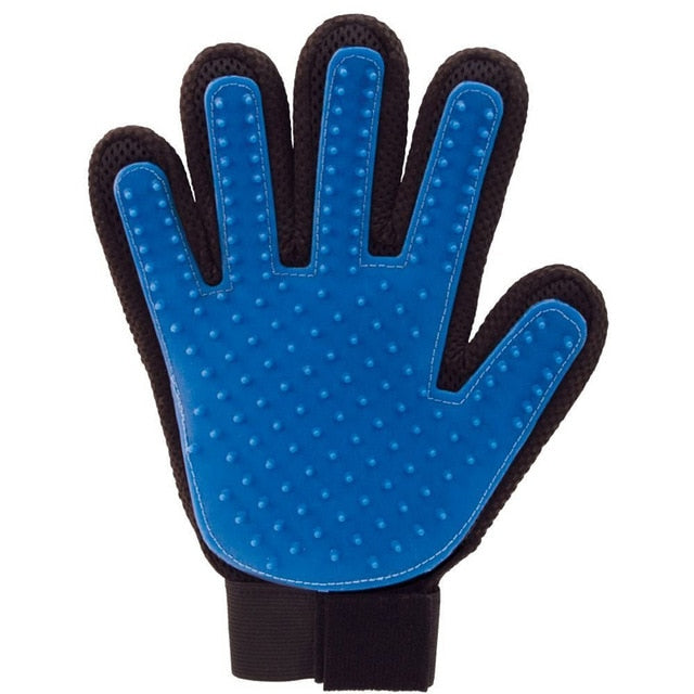 2-in-1 pet Grooming and Deshedding Gloves - Nekoby 2-in-1 pet Grooming and Deshedding Gloves Blue Right Glove