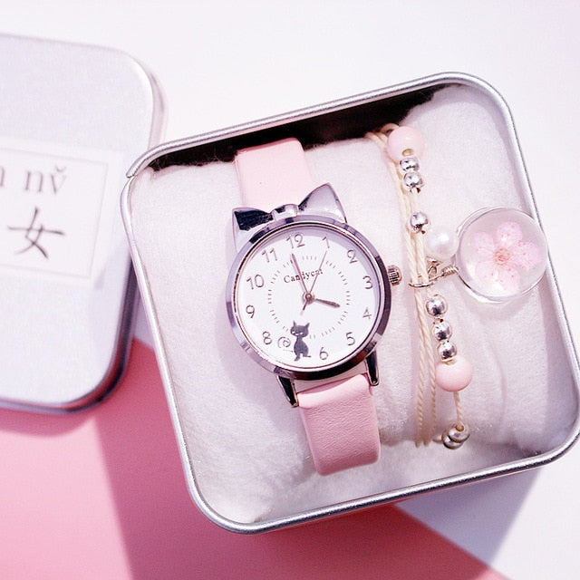 Watches with bracelet - Nekoby Watches with bracelet PINK (No Box)