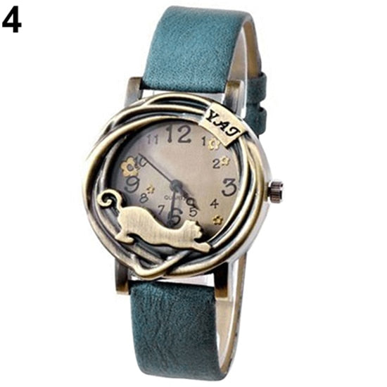 Vintage Cat Watches - Nekoby Vintage Cat Watches Blue