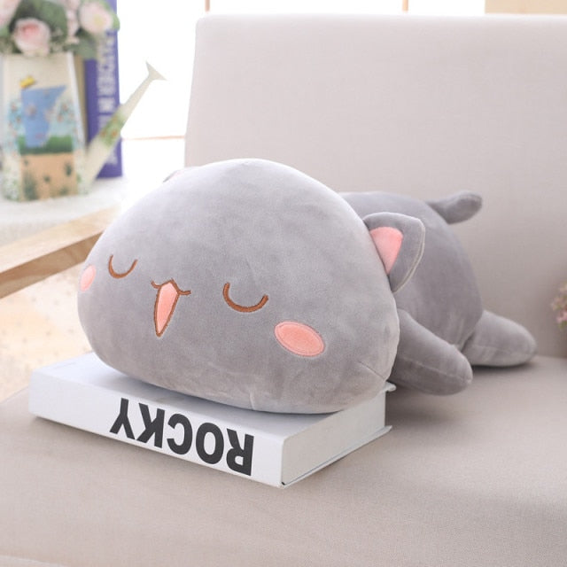 Cute Plush Cat Sitting Room Cushion (35/50/65cm) - Nekoby Cute Plush Cat Sitting Room Cushion (35/50/65cm) 50cm / grey smile