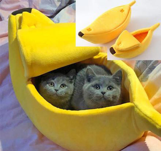 Banana Cat Bed - Nekoby Banana Cat Bed